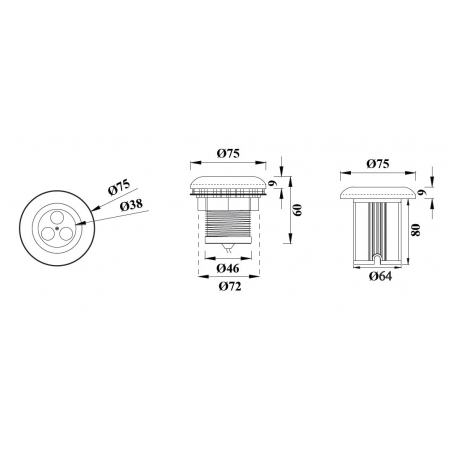 Lampa basenowa LED PHJ-FC-SS75-1.5  3 / 6 / 9 Watt, dowolny kolor+ RGB